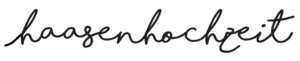 Handschriftliches Haasenhochzeit Logo 665 Pixel breit